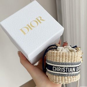 Christian Dior Straw pouch mini shoulder bag VIP Limited New Rare CD